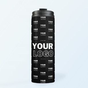 Ihr Logo & Hintergrund Wiederholendes Logo Schwa Thermosbecher