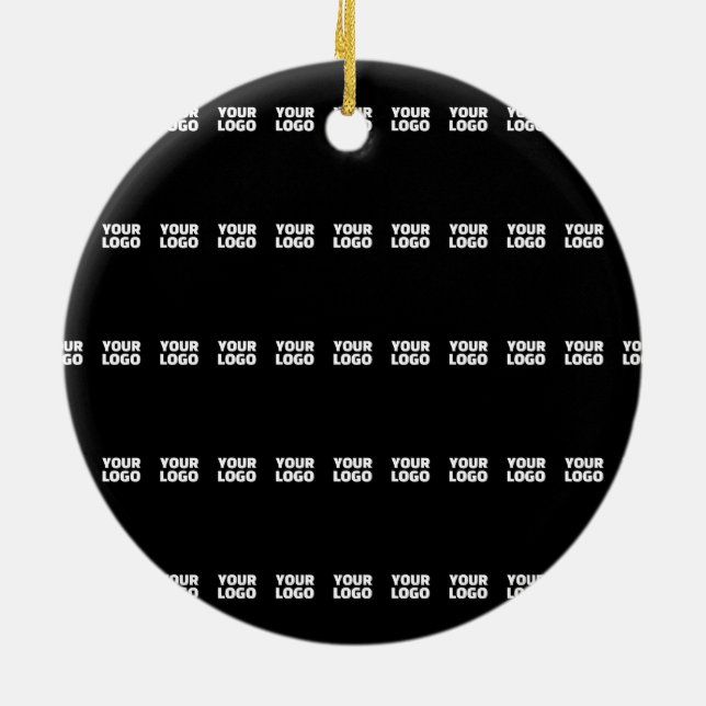 Ihr Logo | Horizontal gezogenes Streifenmuster Keramik Ornament (Hinten)