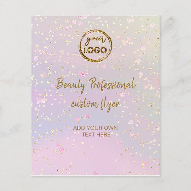 Ihr Logo Imitat Glitzer Flyer (Vorne)