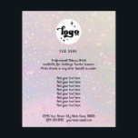 Ihr Logo Imitate Glitzer Flyer<br><div class="desc">Ästhetikerin, Hautpflege, Schönheitssalon, Friseursalon, Flyer</div>