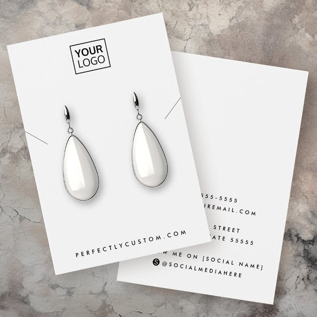 Ihr Logo, jede farbige Kette Ohrring-Display-Karte (Your logo any color necklace earring display cards)
