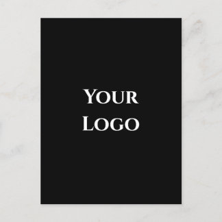 Ihr Logo leere Vorlage schwarze, einfache Designka Postkarte