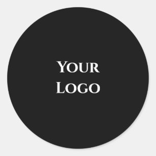 Ihr Logo leere Vorlage schwarze, einfache Designka Runder Aufkleber