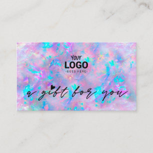 Ihr Logo lila opal inspiriert Geschenkgutschein Visitenkarte