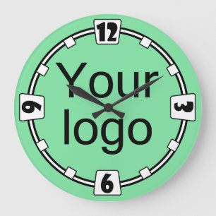 Ihr Logo, Logo, einfach, minimalistisch, Büro Große Wanduhr