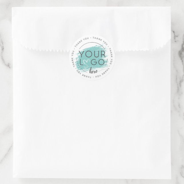 Ihr Logo-Markenwerbung Vielen Dank Runder Aufkleber (Tasche)