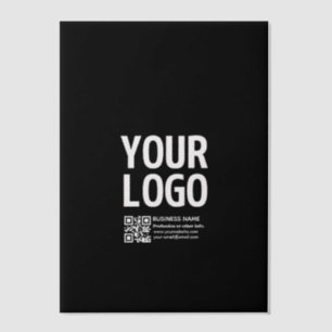 Ihr Logo mit bearbeitbarem QR-Code und Text 