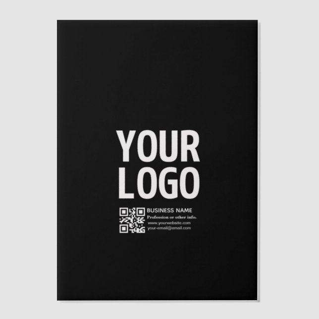 Ihr Logo mit bearbeitbarem QR-Code und Text  (Vorderseite)