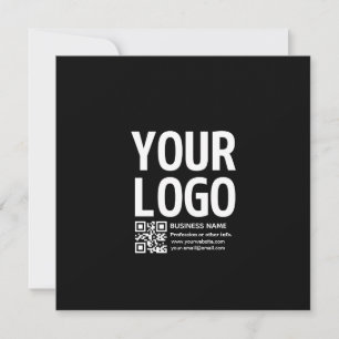 Ihr Logo mit bearbeitbarem QR-Code und Text  Save The Date