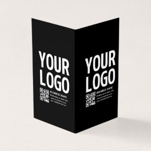 Ihr Logo mit bearbeitbarem QR-Code und Text  Visitenkarten