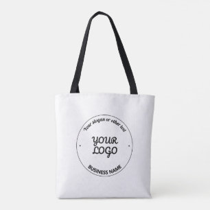 Ihr Logo mit bearbeitbarem Slogan und Firmennamen Tasche