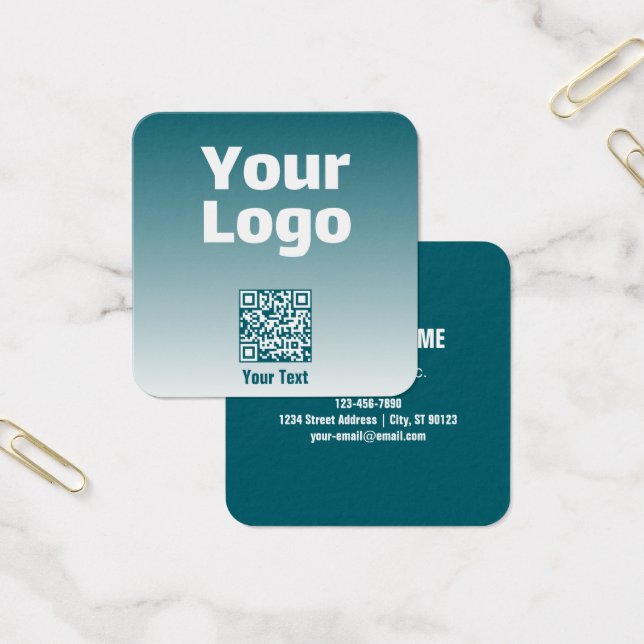 Ihr Logo mit editierbarem QR-Code und Farbverlauf  (Büro)