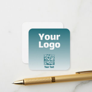 Ihr Logo mit editierbarem QR-Code und Farbverlauf Begleitkarte