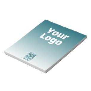 Ihr Logo mit editierbarem QR-Code und Farbverlauf Notizblock