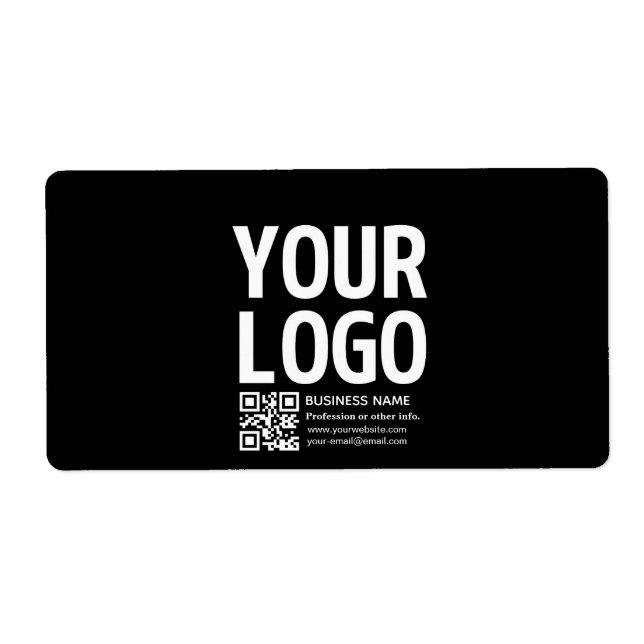 Ihr Logo mit editierbarem QR-Code und Text  (Vorne)