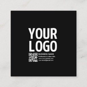 Ihr Logo mit editierbarem QR-Code und Text  Begleitkarte