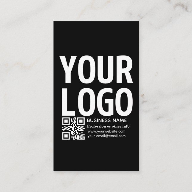 Ihr Logo mit editierbarem QR-Code und Text  Begleitkarte (Vorderseite)