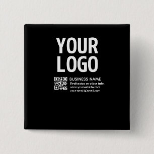 Ihr Logo mit editierbarem QR-Code und Text Button