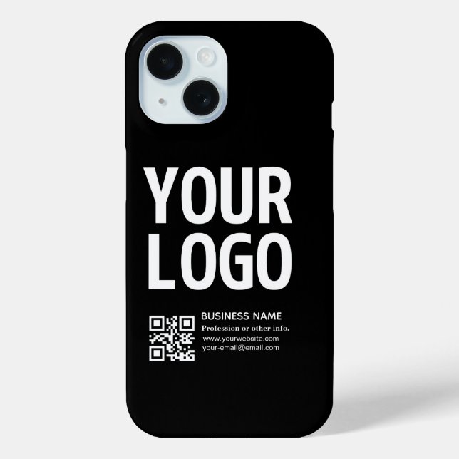 Ihr Logo mit editierbarem QR-Code und Text  Case-Mate iPhone Hülle (Rückseite)