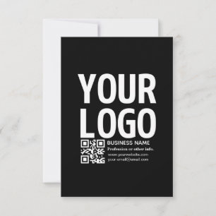 Ihr Logo mit editierbarem QR-Code und Text Dankeskarte