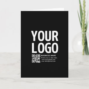 Ihr Logo mit editierbarem QR-Code und Text  Einladung