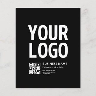 Ihr Logo mit editierbarem QR-Code und Text Flyer