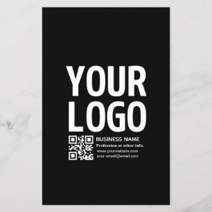 Ihr Logo mit editierbarem QR-Code und Text Flyer