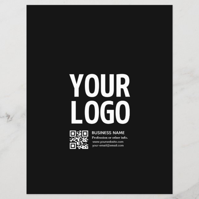 Ihr Logo mit editierbarem QR-Code und Text  Flyer (Vorne)