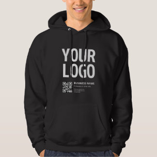 Ihr Logo mit editierbarem QR-Code und Text Hoodie