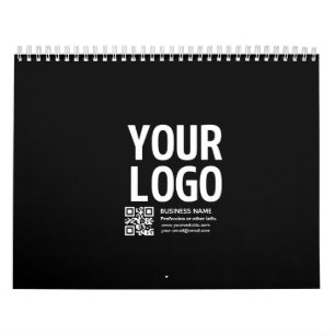 Ihr Logo mit editierbarem QR-Code und Text  Kalender
