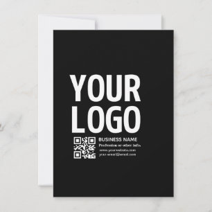 Ihr Logo mit editierbarem QR-Code und Text  Karte