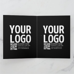 Ihr Logo mit editierbarem QR-Code und Text Karte