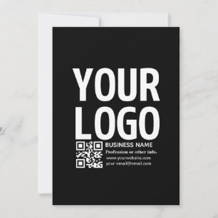 Ihr Logo mit editierbarem QR-Code und Text Karte
