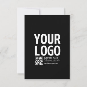 Ihr Logo mit editierbarem QR-Code und Text  Save The Date