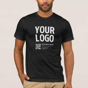 Ihr Logo mit editierbarem QR-Code und Text T-Shirt