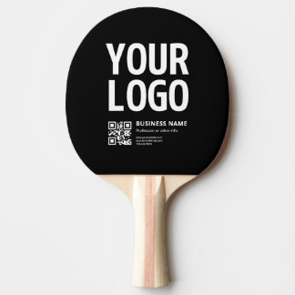 Ihr Logo mit editierbarem QR-Code und Text Tischtennis Schläger
