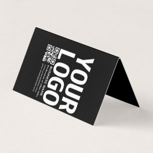 Ihr Logo mit editierbarem QR-Code und Text Visitenkarten