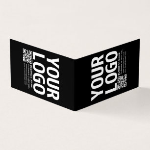 Ihr Logo mit editierbarem QR-Code und Text Visitenkarten