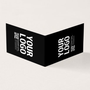 Ihr Logo mit editierbarem QR-Code und Text  Visitenkarten