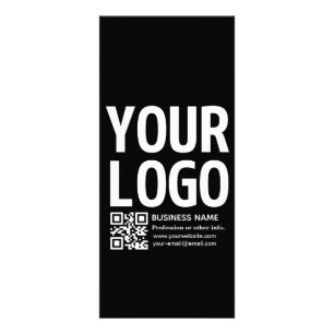 Ihr Logo mit editierbarem QR-Code und Text Werbekarte