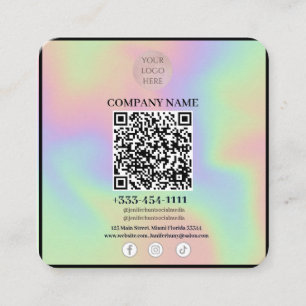 Ihr Logo mit QR-Code-Visitenkarte Quadratische Visitenkarte