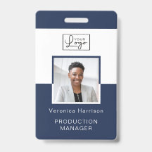 Ihr Logo Mitarbeiter Foto ID Abzeichen Lanyard