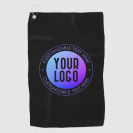 Ihr Logo & Modern Blue & Lila Ombre Gradient Golfhandtuch
