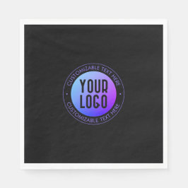 Ihr Logo & Modern Blue & Lila Ombre Gradient Serviette