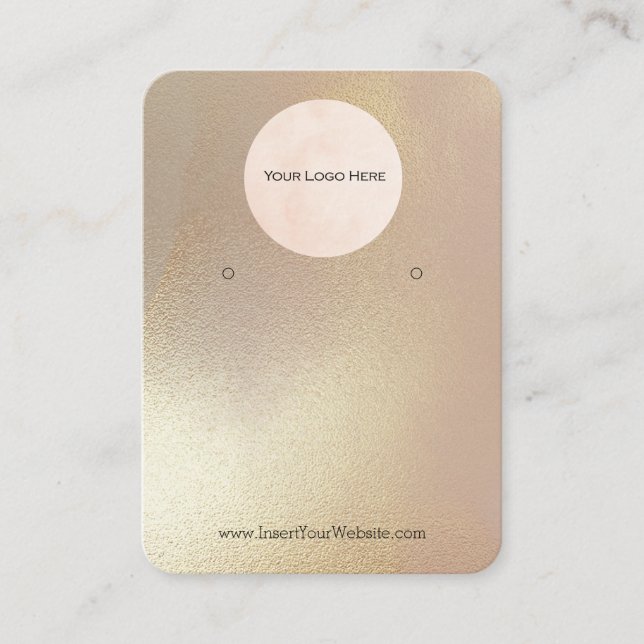 Ihr Logo Modern Gold Shimmer erhält Display Visitenkarte (Vorderseite)
