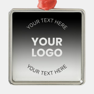 Ihr Logo Moderner editierbarer Schwarz-Weiß-Verl Ornament Aus Metall