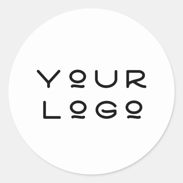 Ihr Logo Moderner Metallischer Minimalismus Online Runder Aufkleber (Vorderseite)