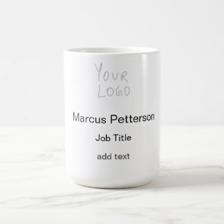 Ihr Logo moderner Name Berufstitel minimal geschäf Kaffeetasse