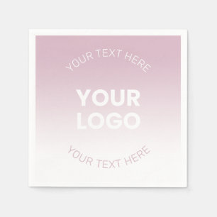 Ihr Logo   Modernes Dusty Pink & White Ombre Serviette