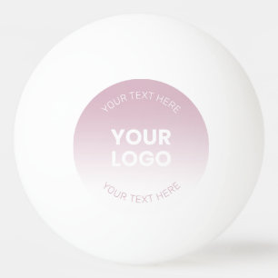 Ihr Logo   Modernes Dusty Pink & White Ombre Tischtennisball